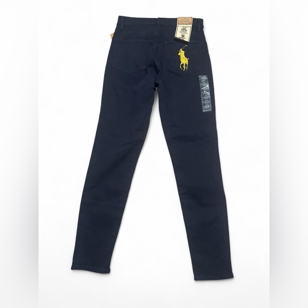 Polo Ralph Lauren Women’s Navy Tompkins Big Pony Skinny High‎ Rise Jeans 27R